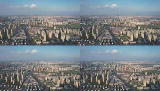江苏宿迁城市风光建筑高楼航拍高清在线视频素材下载