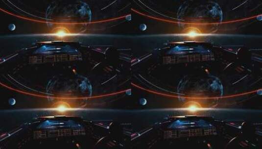 4k时空穿梭宇宙飞船驾驶创意素材（非真实）高清在线视频素材下载
