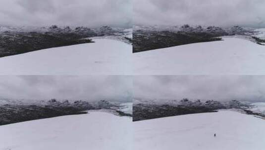 壮丽的雪山风光高清在线视频素材下载