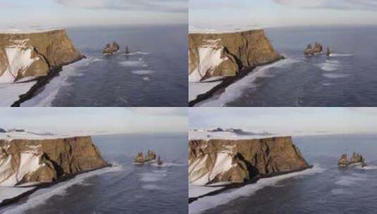冰岛的黑沙海滩高清在线视频素材下载