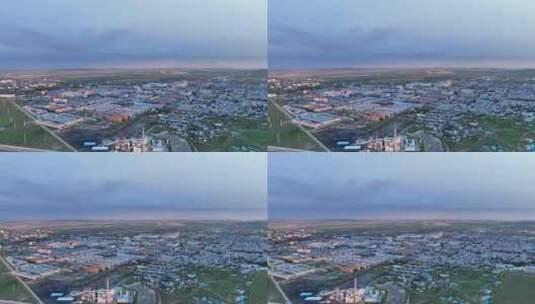 内蒙古边境城市拉布大林小镇高清在线视频素材下载