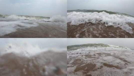 海洋巨浪海浪翻滚浪花波涛汹涌多镜头高清在线视频素材下载