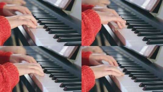 弹钢琴的老师和学生高清在线视频素材下载