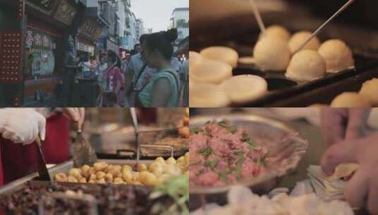 武汉户部巷汉味美食小吃特色旅游高清在线视频素材下载