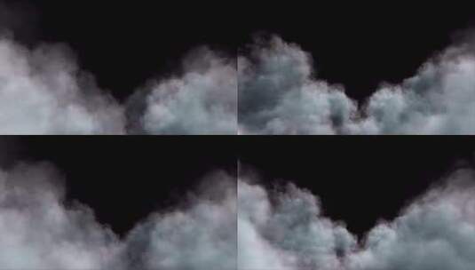 云层之上飞行循环飞跃云端航班飞机合成素材高清在线视频素材下载