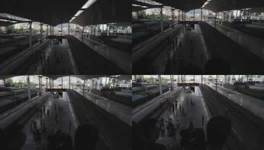 高铁站月台高清在线视频素材下载