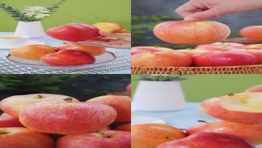 新疆嘎啦小苹果 诱人的苹果高清在线视频素材下载