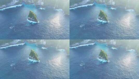 巴厘岛佩妮岛精灵沙滩航拍高清在线视频素材下载