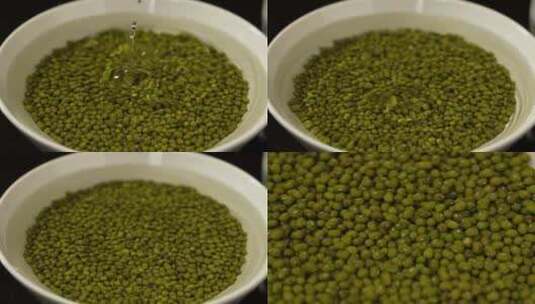 绿豆五谷杂粮粮食丰收高清在线视频素材下载