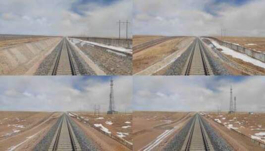 火车窗外青藏线青藏铁路安多路段高清在线视频素材下载