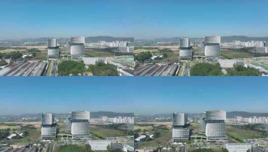 深圳市光明区光明科学城航拍毅创新工业园高清在线视频素材下载