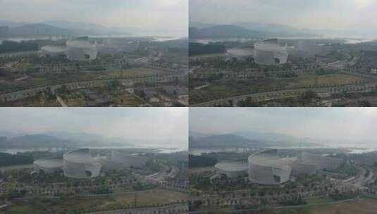 福建省福州海峡文化艺术中心航拍高清在线视频素材下载