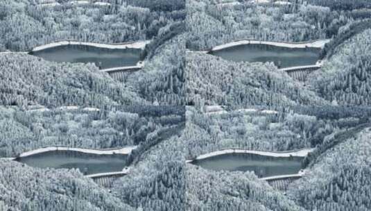 江西九江庐山风景区冬季雪景风光高清在线视频素材下载