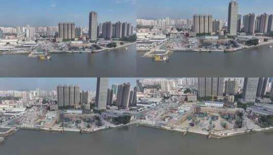 中国广州市荔湾区如意坊放射线施工高清在线视频素材下载