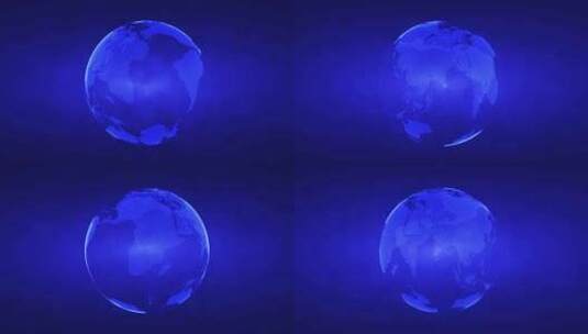 蓝色旋转粒子地球高清在线视频素材下载
