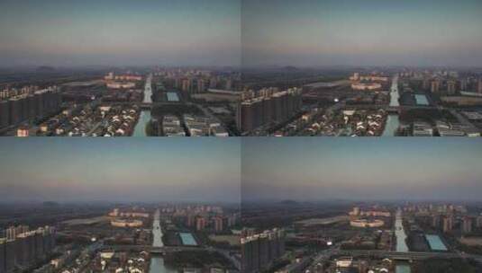 杭州余杭未来科技城梦想小镇航拍高清在线视频素材下载