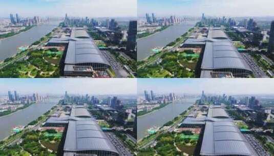 广州琶洲会展中心高清在线视频素材下载