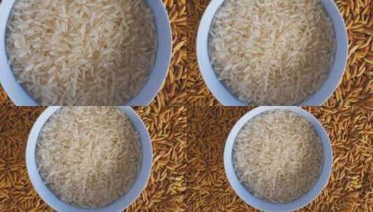 大米 东北大米 粮食 糯米高清在线视频素材下载