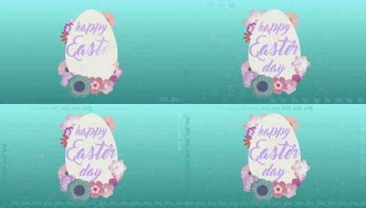 复活节快乐动画鸡蛋兔子高清在线视频素材下载