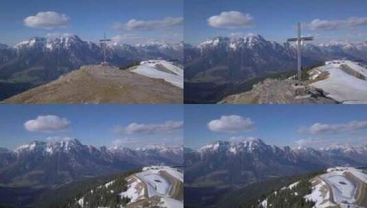 4k风景航拍雪山高清在线视频素材下载