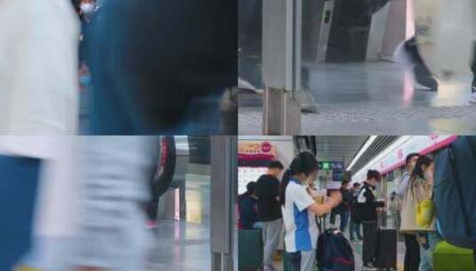 杭州城市地铁上班族人流视频素材高清在线视频素材下载