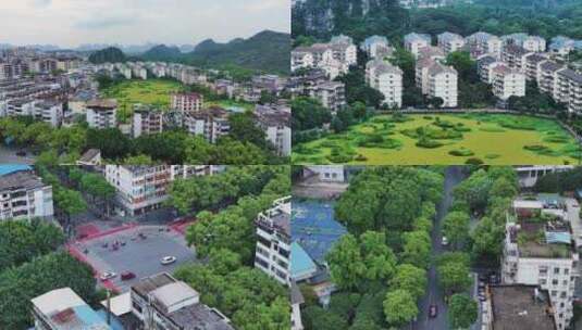 桂林城市居民楼街景高清在线视频素材下载
