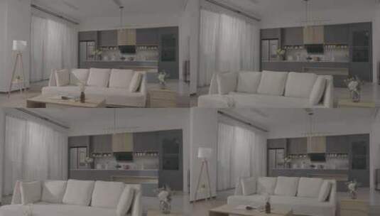 客厅光影变化 来回移动高清在线视频素材下载