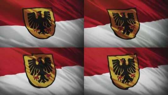 多特蒙德旗帜挥舞-德国高清在线视频素材下载
