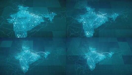 全球化印度地图动画HD高清在线视频素材下载