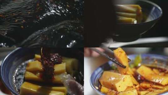 云南美食豌豆粉高清在线视频素材下载