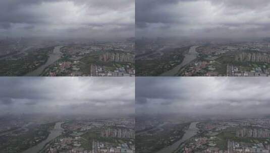雨后的东莞城区航拍高清在线视频素材下载