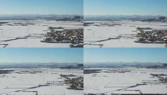 航拍雪景 唯美冬日空镜 立冬 冬至节气高清在线视频素材下载