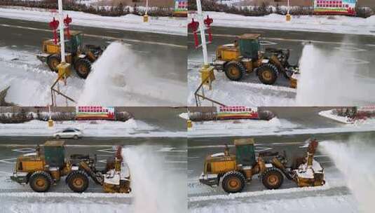 航拍清雪车除雪241207- 2高清在线视频素材下载