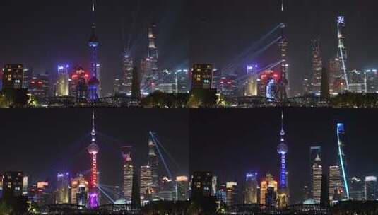 浦东35周年陆家嘴光影秀高清在线视频素材下载