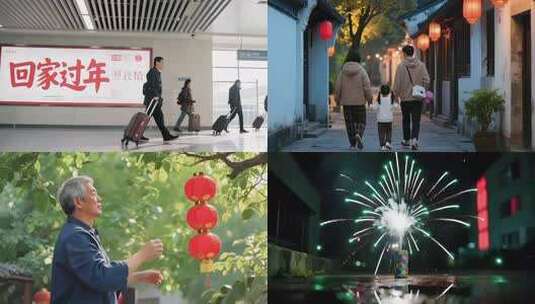 春节过年回家高清在线视频素材下载