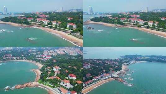 青岛海滨城市风光航拍【4K60】高清在线视频素材下载