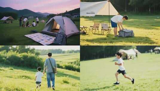 户外露营放松享受自然风光高清在线视频素材下载