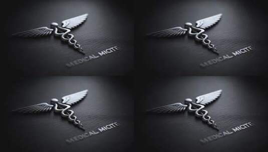 医疗徽标特写展现医学的专业与希望高清在线视频素材下载