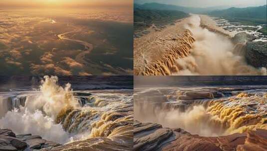 长江黄河祖国大好河山航拍河流ai素材原创高清在线视频素材下载