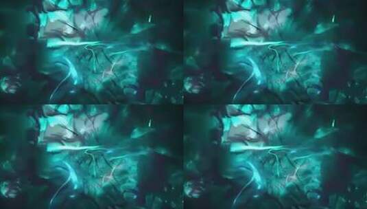 暗调绿色光影抽象画面高清在线视频素材下载