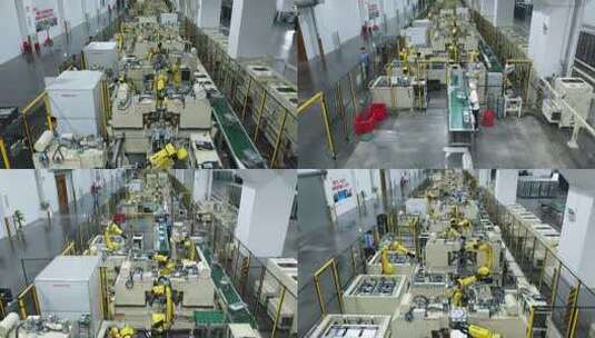 工厂生产线工人作业场景高清在线视频素材下载