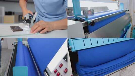 布料处理，后处理，服装设计，织布机高清在线视频素材下载