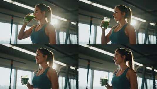 绿色果蔬汁健康饮食生活视频高清在线视频素材下载