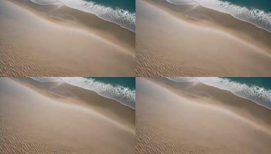 海滩海浪航拍画面高清在线视频素材下载