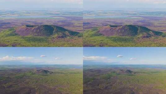 4k航拍五大连池火山群高清在线视频素材下载