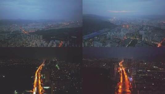 清晨的西宁 航拍高清在线视频素材下载