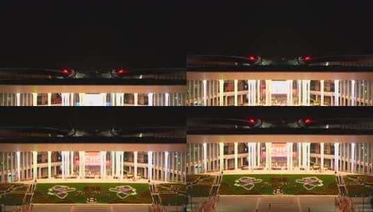 2025第八届进博会 国家会展中心 夜景高清在线视频素材下载