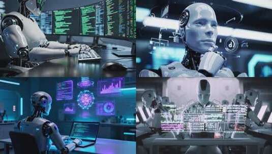 AI人工智能机器人-3高清在线视频素材下载