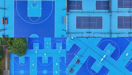 202511深大校园内在运动场上练球的学生们高清在线视频素材下载