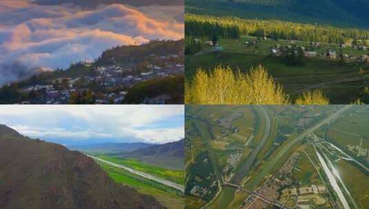 4k航拍四季更替自然风光中国农业高清在线视频素材下载